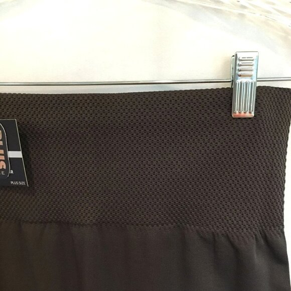 Et Tu NWT Leggings Plus Size Activewear Women's OS Plus Chocolate Brown Stretchy - Picture 6 of 8